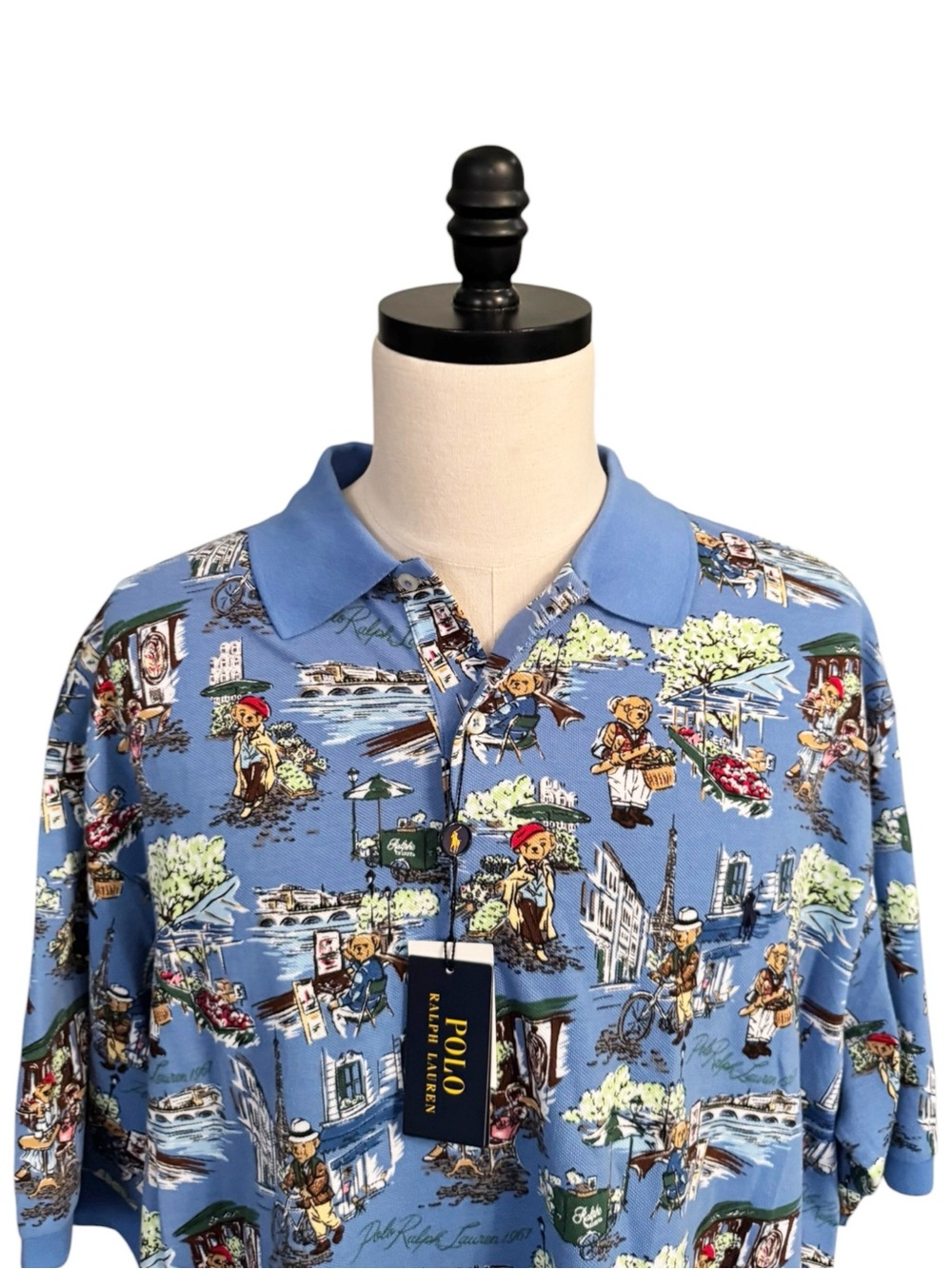 Polo Ralph Lauren Classic-Fit Polo Bear Mesh Polo Shirt - Paris | 2XLT NWT - Picture 3 of 9